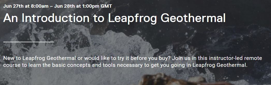 Leapfrog Jeotermal Hakkında Ücretsiz Çevrimiçi Kurs