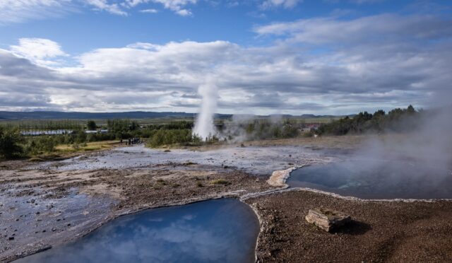 The,Strokkur,Geyser,Geothermal,Area,In,Iceland's,Golden,Circle,On